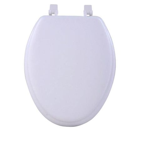 Chesterfield Fantasia White Soft Elongated Vinyl Toilet Seat; 19 in. CH32019
